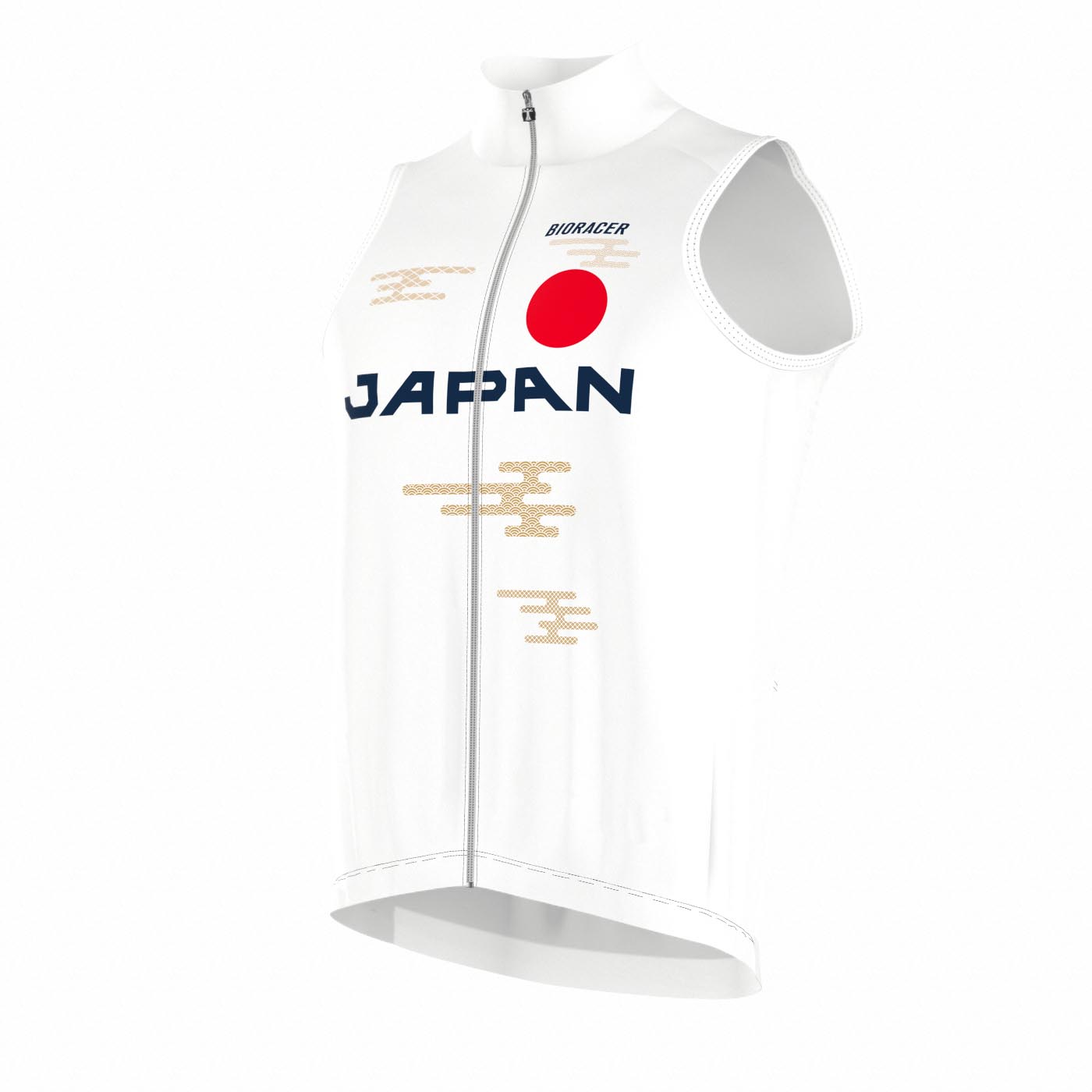［JP LTD］ICON HIGH COLLAR WIND GILET-UCI Gran Fondo Team JAPAN